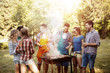 © NDABCREATIVITY - Young people grilling outdoors