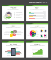 Wall Mural - brochure design and infographics for business data visualization, templates for presentation