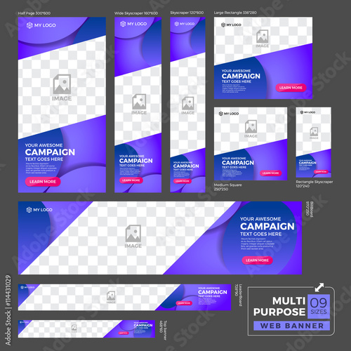 Multipurpose Ad Banner Design Template Standard Size Web Banner