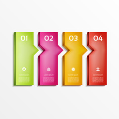 Wall Mural - Modern  infographics options banner. Vector illustration. can be used for workflow layout, diagram, number options, web design.