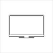 Modern tv lcd thinline simple icon on background
