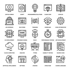 program coding icons