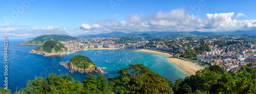 Fotografie, Tablou  Panoramic view of San Sebastian in Spain