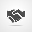 © chekman - Icon of handshake - vector illustration.