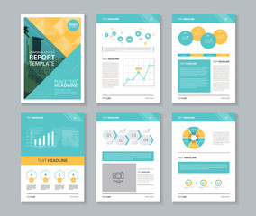 company profile ,annual report , brochure , flyer, page layout template,and business info chart element template