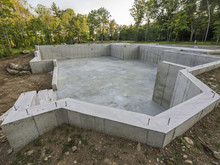 Concrete Foundation For A New House