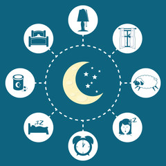 Wall Mural - Sweet dreams design, vector illustration eps 10.