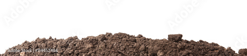 Fotomural the soil for planting isolated on white background