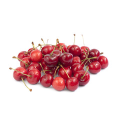 Wall Mural - Cherries isolated on white background