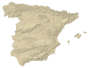 Wall Mural - Relief map of Spain