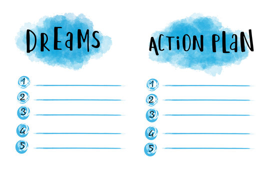 Wall Mural -  - Dreams and action plan strategy for a successful life