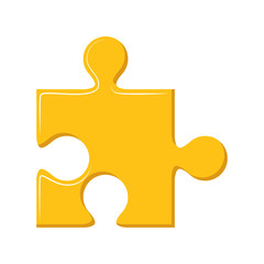 Sticker - Piece of game concept represented by puzzle icon. isolated and flat illustration 