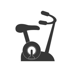 Poster - Healthy lifestyle and fitness concept represented by spinning machine icon. isolated and flat illustration 