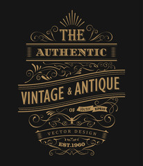 Wall Mural - hand drawn frame label vintage western blackboard typography bor