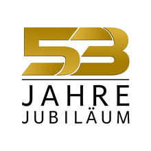 Einfach Gold Jubiläums Logo Jahre 53