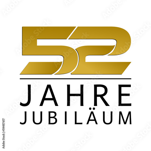 Fotografía Einfach Gold Jubiläums Logo Jahre 52