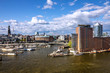 Hamburg, Germany, seafront harbor panoramic view