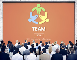 Wall Mural - Team Teamwork Connection Cooperation Partner Concept