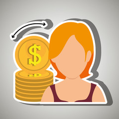 person and money concept design, vector illustration eps10 graphic 