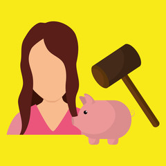 person and money concept design, vector illustration eps10 graphic 