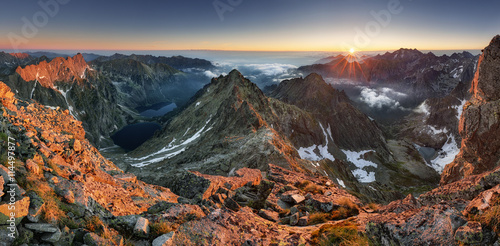 Dekoracja na wymiar  krajobrazowa-gora-w-tatrach-szczyt-rysy-slowacja-i-polska