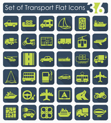 Wall Mural - Set of transport icons