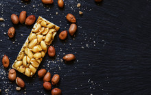 Harmful Dessert Peanuts In Caramel, Scattered Brown Sugar, Dark