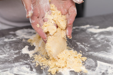 Wall Mural - Cut Vanilla Shortbread biscuits ready to be baked