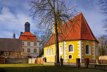 Poster - Lindenau Kirche und Torhaus - Lindenau church and palace