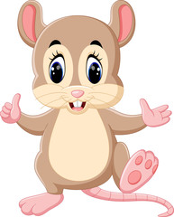 illustration of cute mouse cartoon