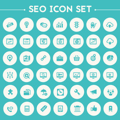 Wall Mural - big seo icon set