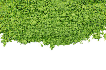 Wall Mural - Powdered matcha green tea, isolated on white