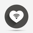 © blankstock - Love Wifi sign. Wi-fi symbol. Wireless Network.