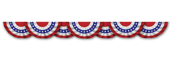 Vector of bunting American flags