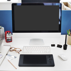Wall Mural - mockup copyspace computer notebook laptop concept