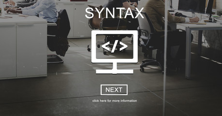 Wall Mural - syntax coding algorithm programmimg software concept