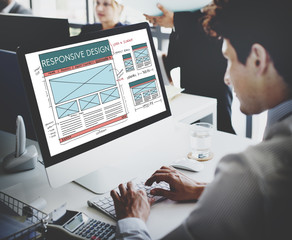 Poster - responsive design layout content concept
