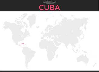  Republic of Cuba Location Map