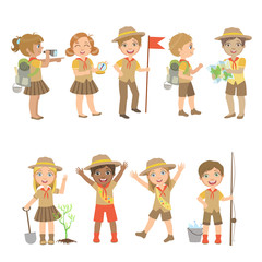 Sticker - Kids Scouts Camping Set