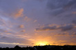 Vanilla sky at sunset over Mt. Coot-tha of Brisbane