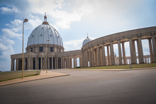 Catholic Basilica Of Our Lady Of Peace (Basilique Notre-Dame De La Paix) In Yamoussoukro, Cote D'Ivoire. It Is Considered To Be The Largest Church In The World. Africa, Circa July 2013.