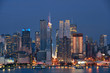 Manhattan midtown skyline at night