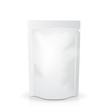 White blank sealed foil food or drink pouch pack