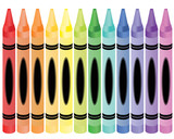 Set of colorful crayons