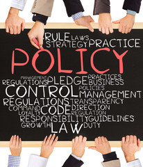 Wall Mural - POLICY concept words