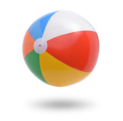 Wall Mural - Beach ball isolated on white