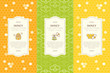 Vector design layouts - natural honey collection