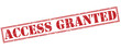 access granted red stamp on white background