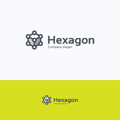 Wall Mural - Hexagon logo