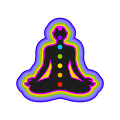 Sticker - yoga chakra template